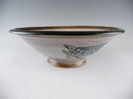 Dan Barnett - Medium Porcelain Bowl with Fish